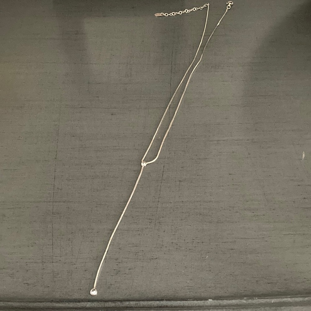 925 Italian Sterling lariat necklace